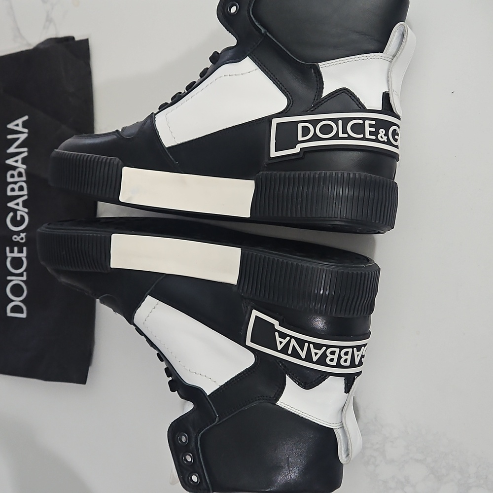 DG  Monochrome High-Top Sneakers Size 8 - Picture 3 of 6
